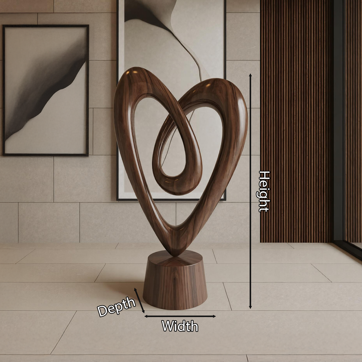 Rustic 3D Wood Art For Living Room Interior Wall Accent