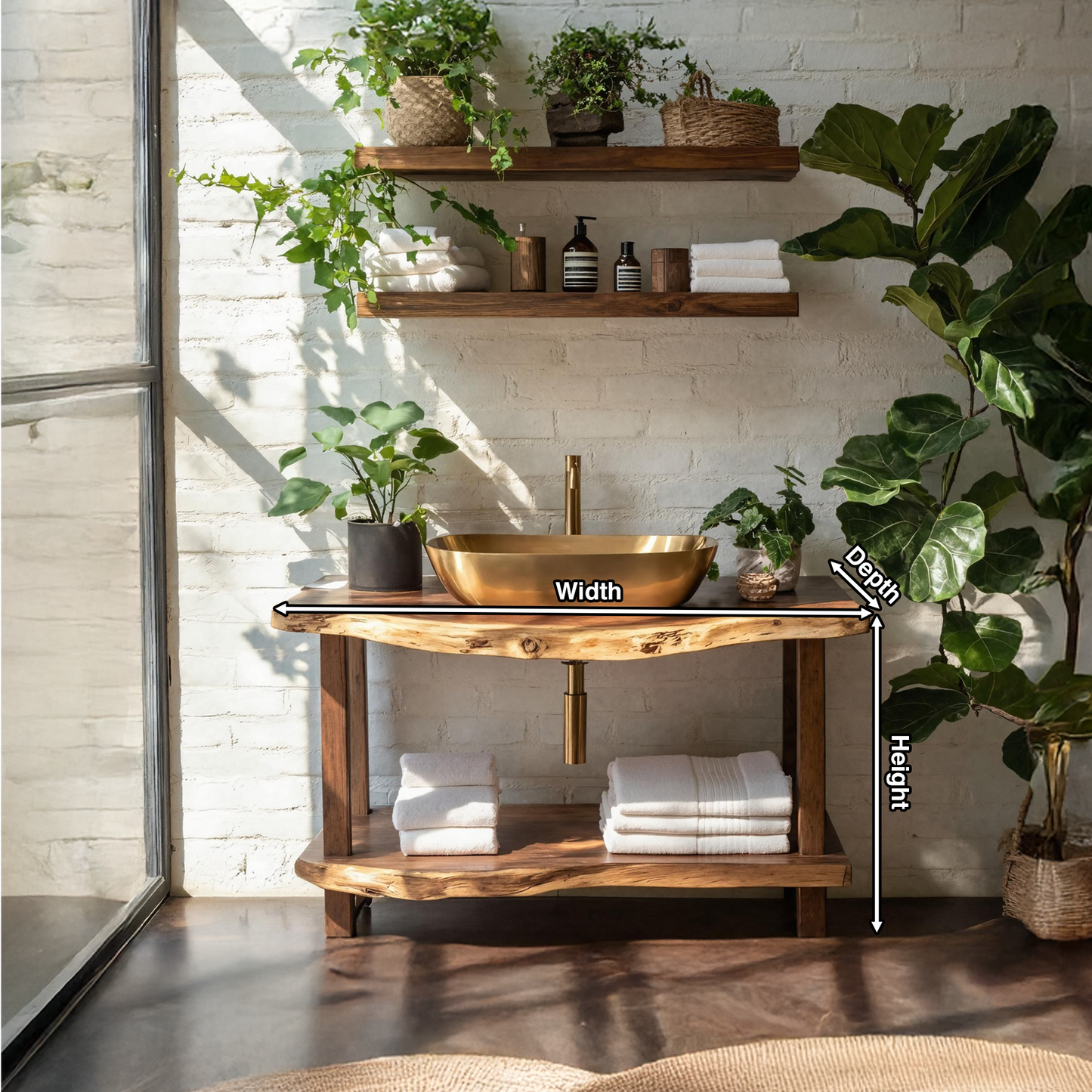 Mid Century Vanity With Storage For Bathroom Style