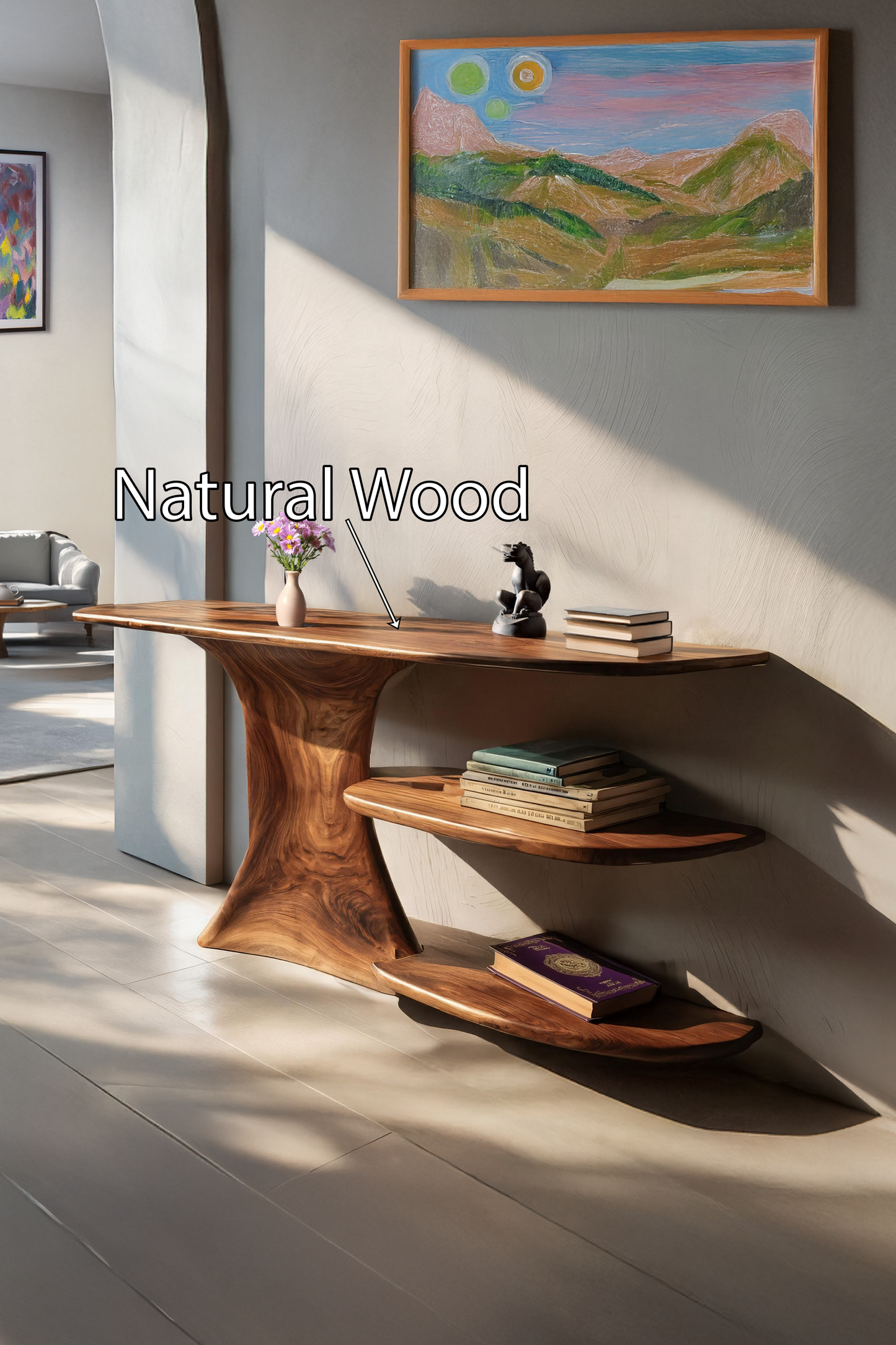 Modern Solid Wood Entryway Table For Home Organization