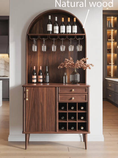 Classic Wine Cabinet With Storage For Dining Room