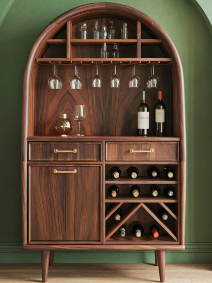 Modern Arched Wine Cabinet For Dining Room