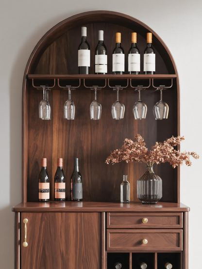 Classic Wine Cabinet With Storage For Dining Room