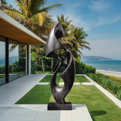 Rustic Abstract Sculpture For Office Decor