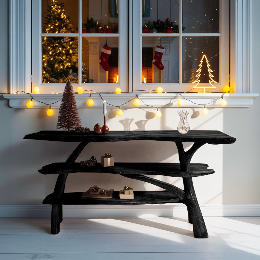 Modern Live Edge Entryway Table For Xmas Furniture Seasonal Living Room