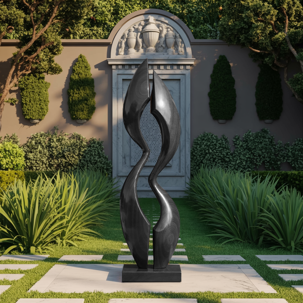 Farmhouse Wood Sculpture Decor For Outdoor Patio