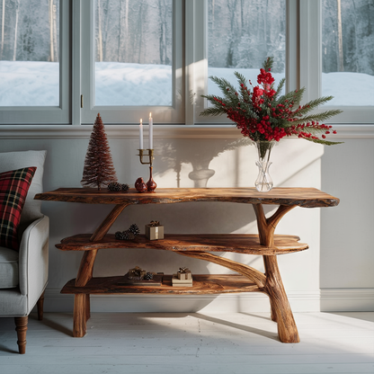 Modern Live Edge Entryway Table For Xmas Furniture Seasonal Living Room