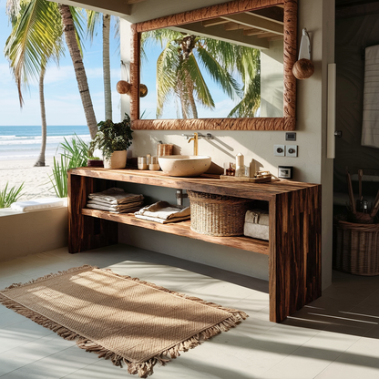 Live Edge Bathroom Storage Cabinet For Furniture Decor