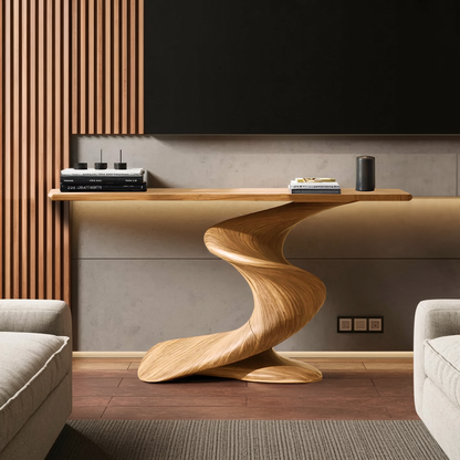 Handcrafted Wood Console Table Furniture Decor