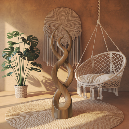 Modern Abstract Wooden Sculpture For Home Decor