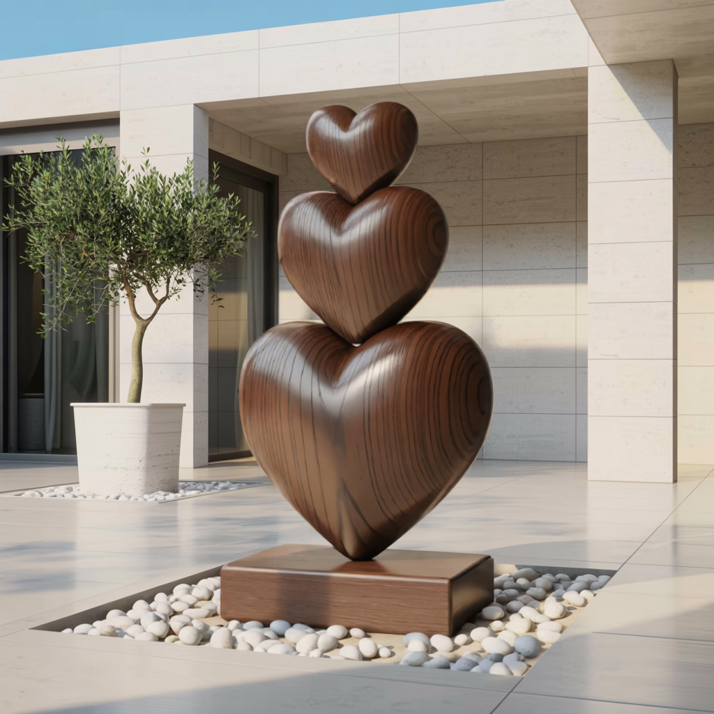 Handcrafted Wooden Sculpture For Furniture Unique Display