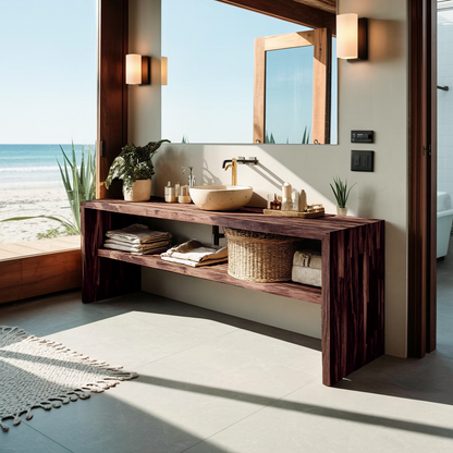 Live Edge Bathroom Storage Cabinet For Furniture Decor