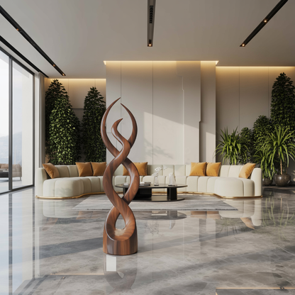 Modern Abstract Wooden Sculpture For Home Decor