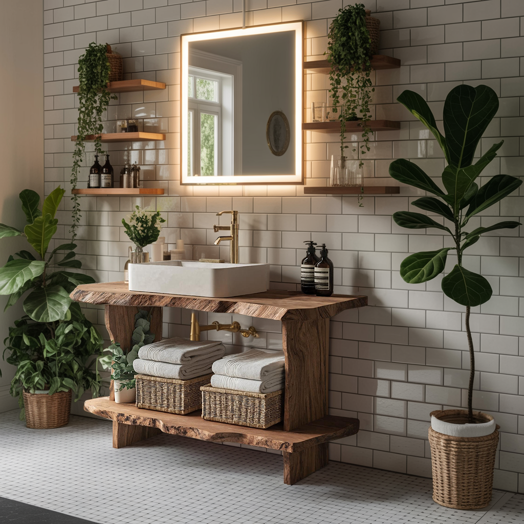 Mid Century Bathroom Cabinet For Elegant Bathroom