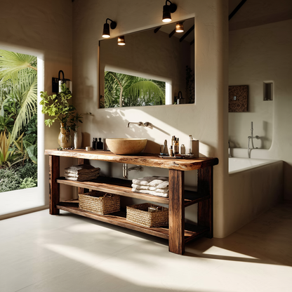 Farmhouse Vanity With Storage For Bathroom Decor Ideas