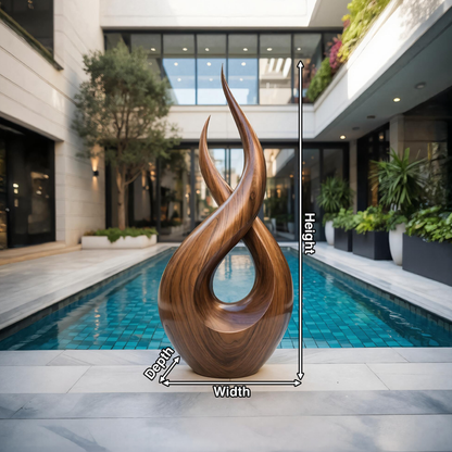 Modern Solid Wood Sculpture Entryway Design Accent Furniture