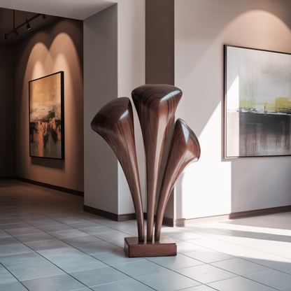 Handcrafted Large Wooden Sculpture For Garden Landscape