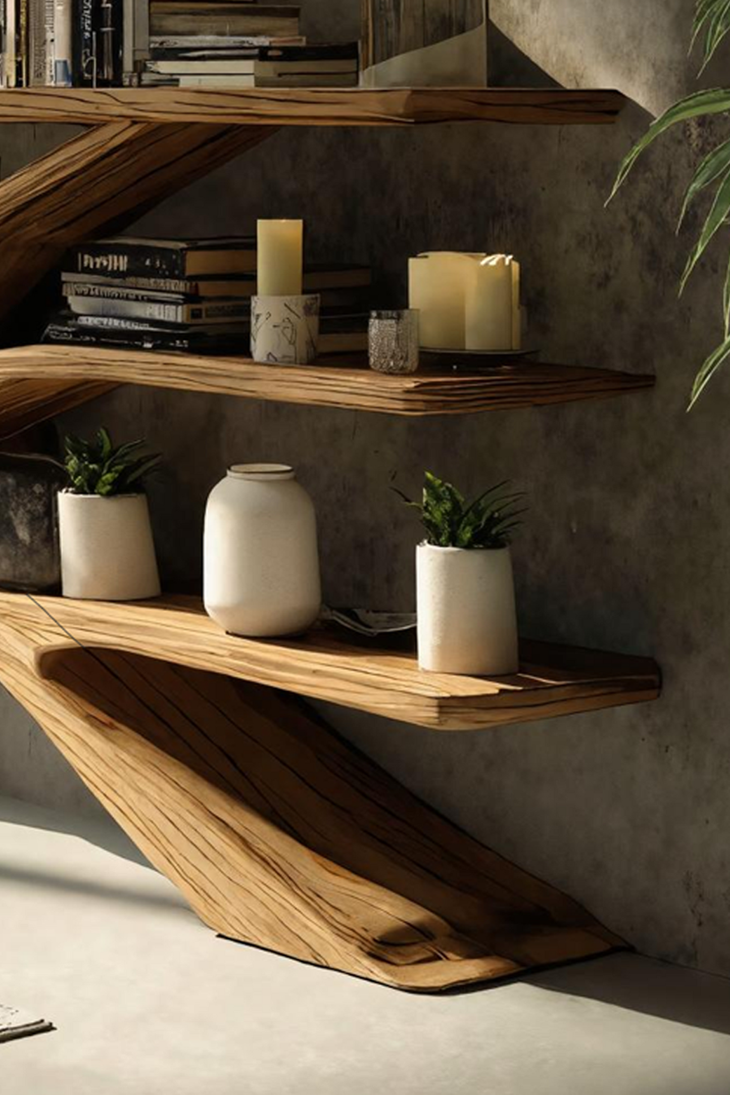 Farmhouse Wooden Live Edge Console Table For Rustic Furniture Decor