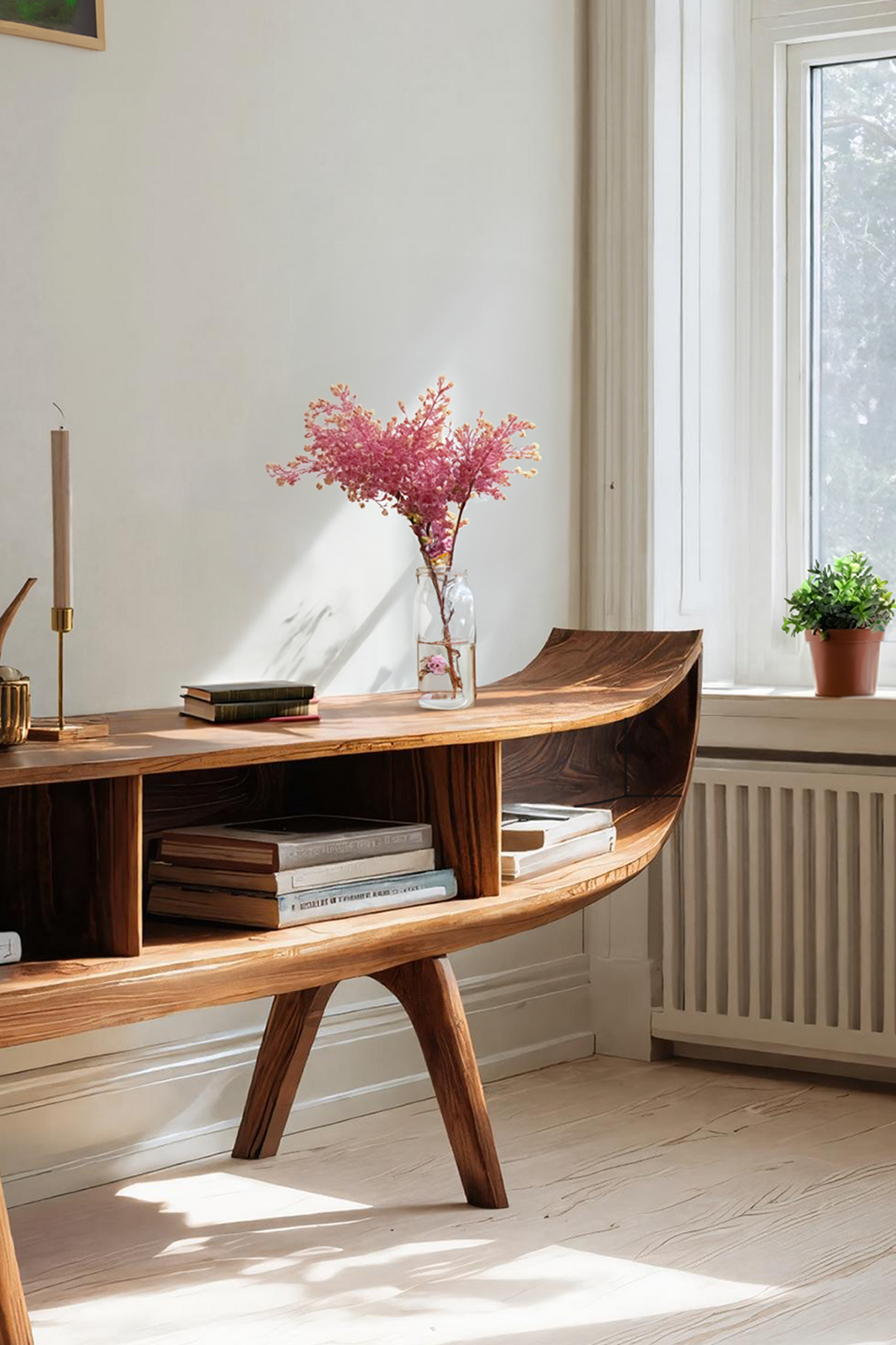 Handcrafted Live Edge Entryway Table For Rustic Home Decor