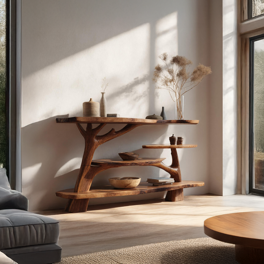 Farmhouse Solid Wood Console Table For Entryway Furniture Decor