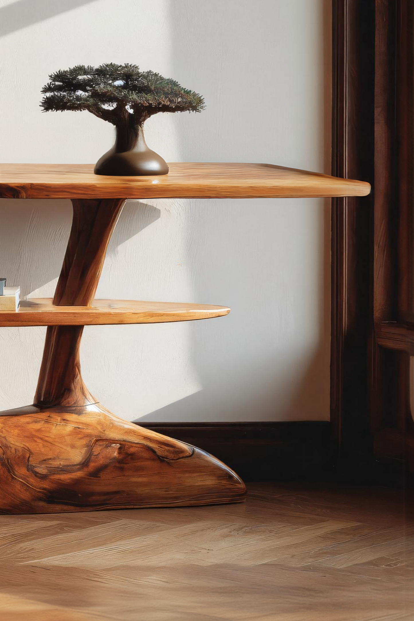 Handcrafted Wooden Entryway Table For Rustic Home Styling