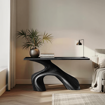 Farmhouse Live Edge Console Table Entryway Decor