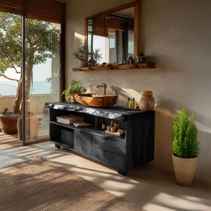 Modern Mid Century Vanity For Bathroom Makeover