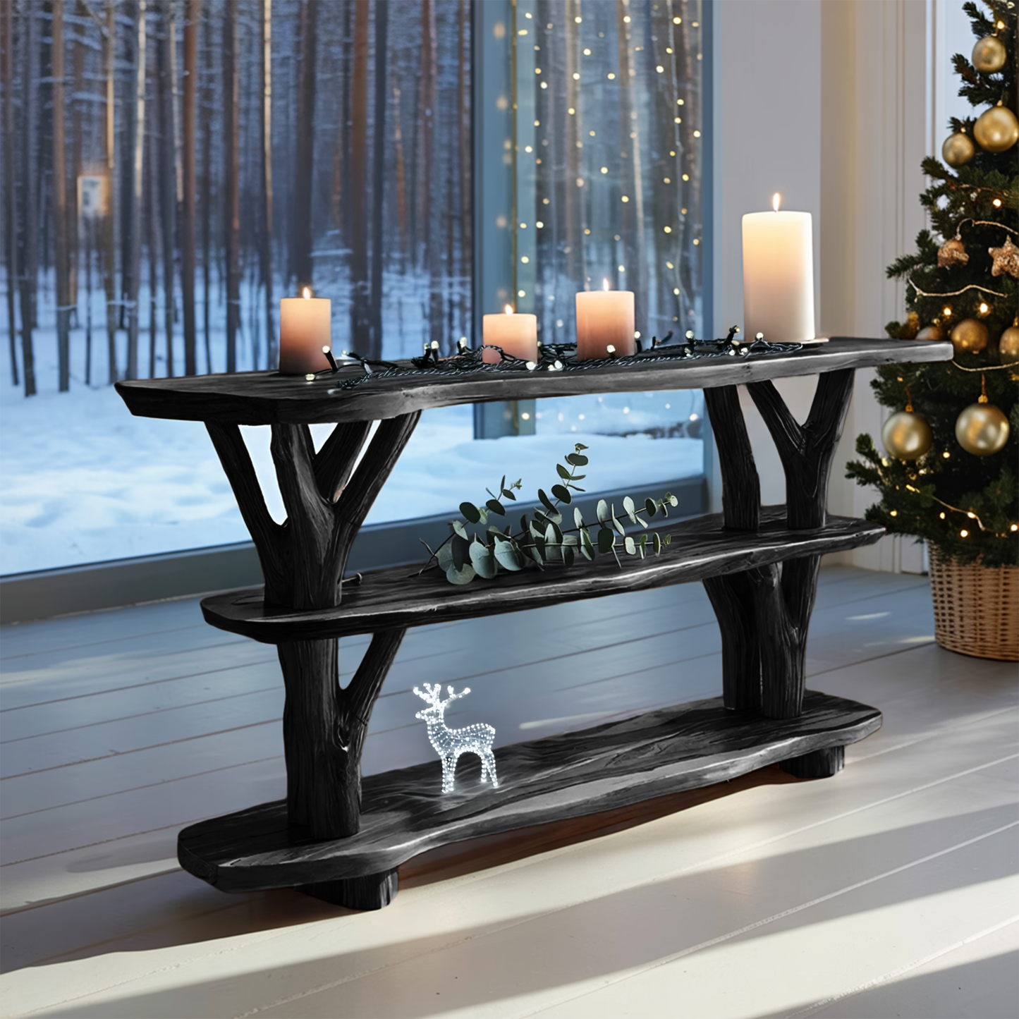 Modern Live Edge Entryway Table For Furniture Decor Holiday Gift Decoration