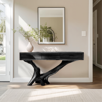 Handcrafted Live Edge Entryway Table For Living Room Modern Farmhouse