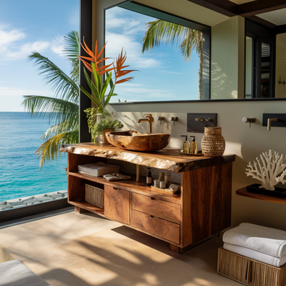 Modern Mid Century Vanity For Bathroom Makeover
