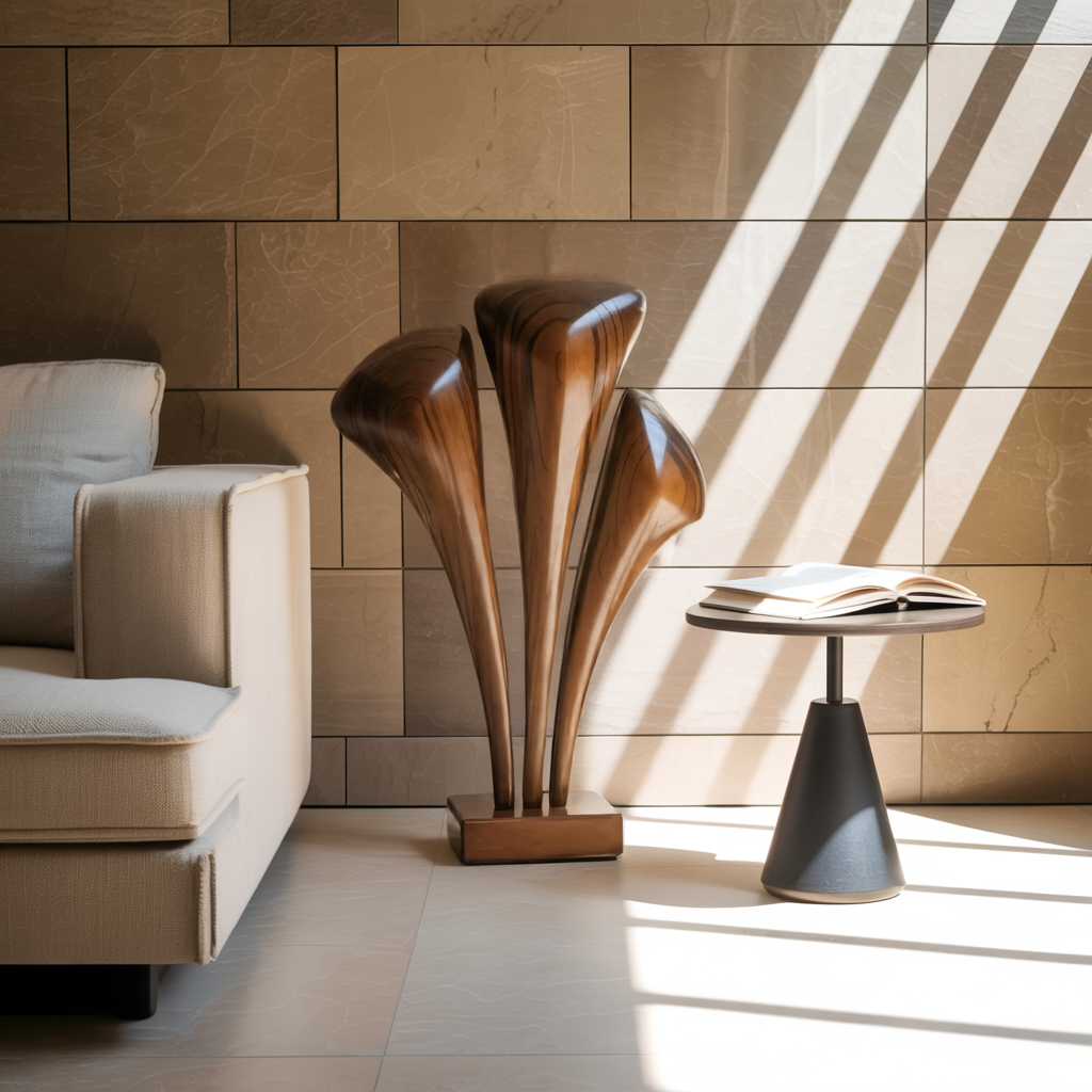 Handcrafted Large Wooden Sculpture For Garden Landscape