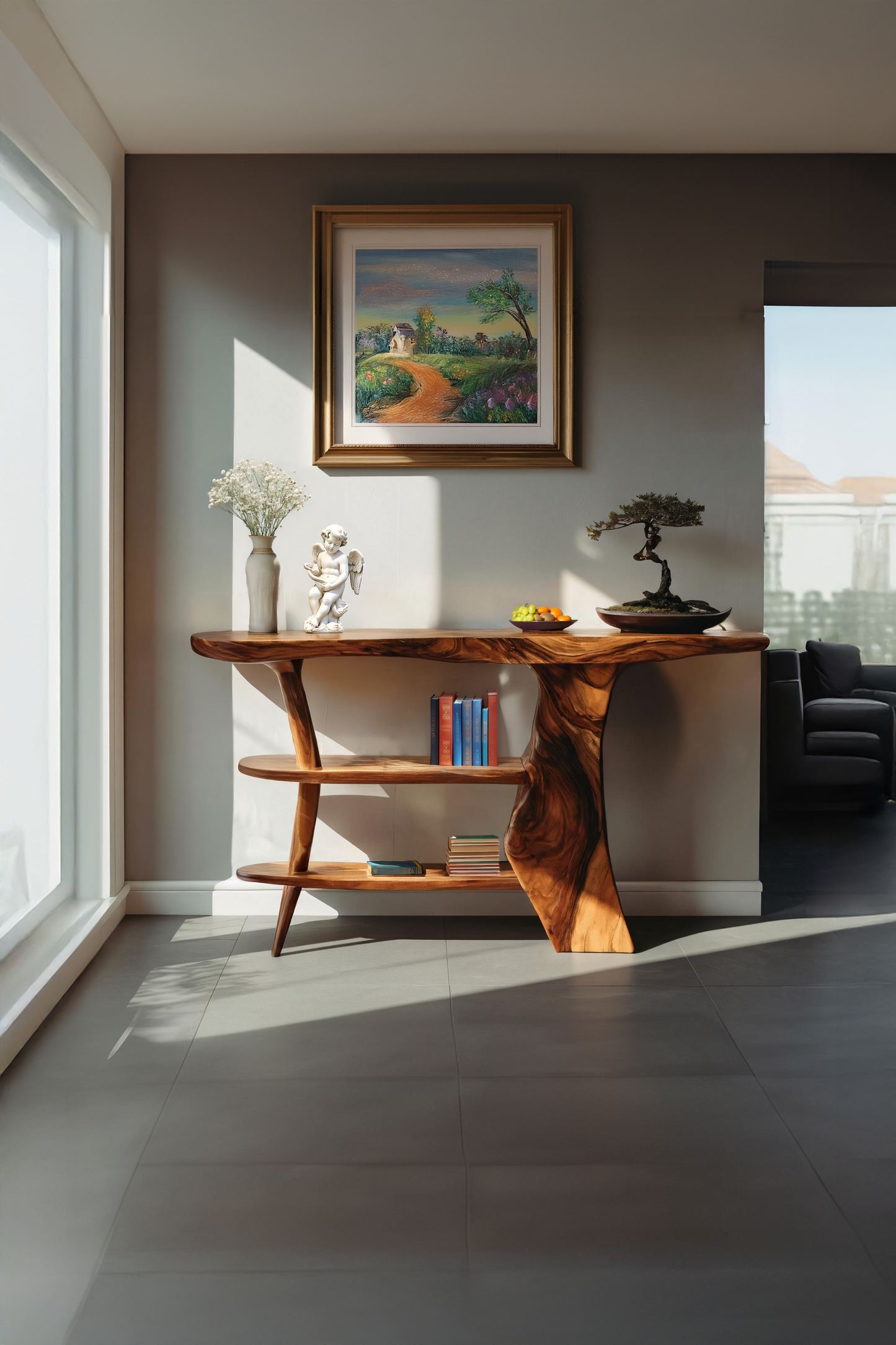 Farmhouse Solid Wood Entryway Console For Bedroom Design