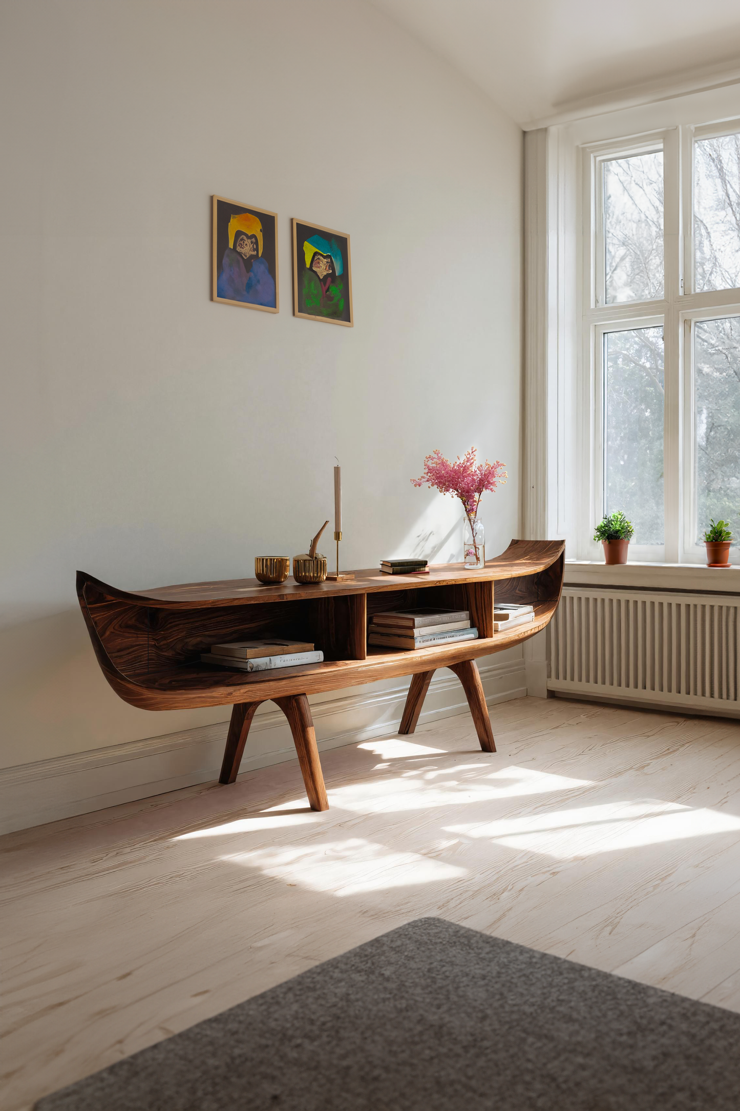 Handcrafted Live Edge Entryway Table For Rustic Home Decor