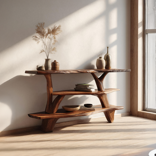 Modern Live Edge Entryway Table For Bedroom Furniture Decoration