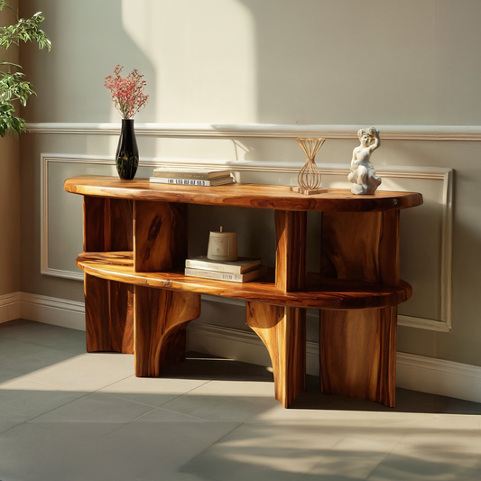 Modern Live Edge Console Table For Minimalist Living Room