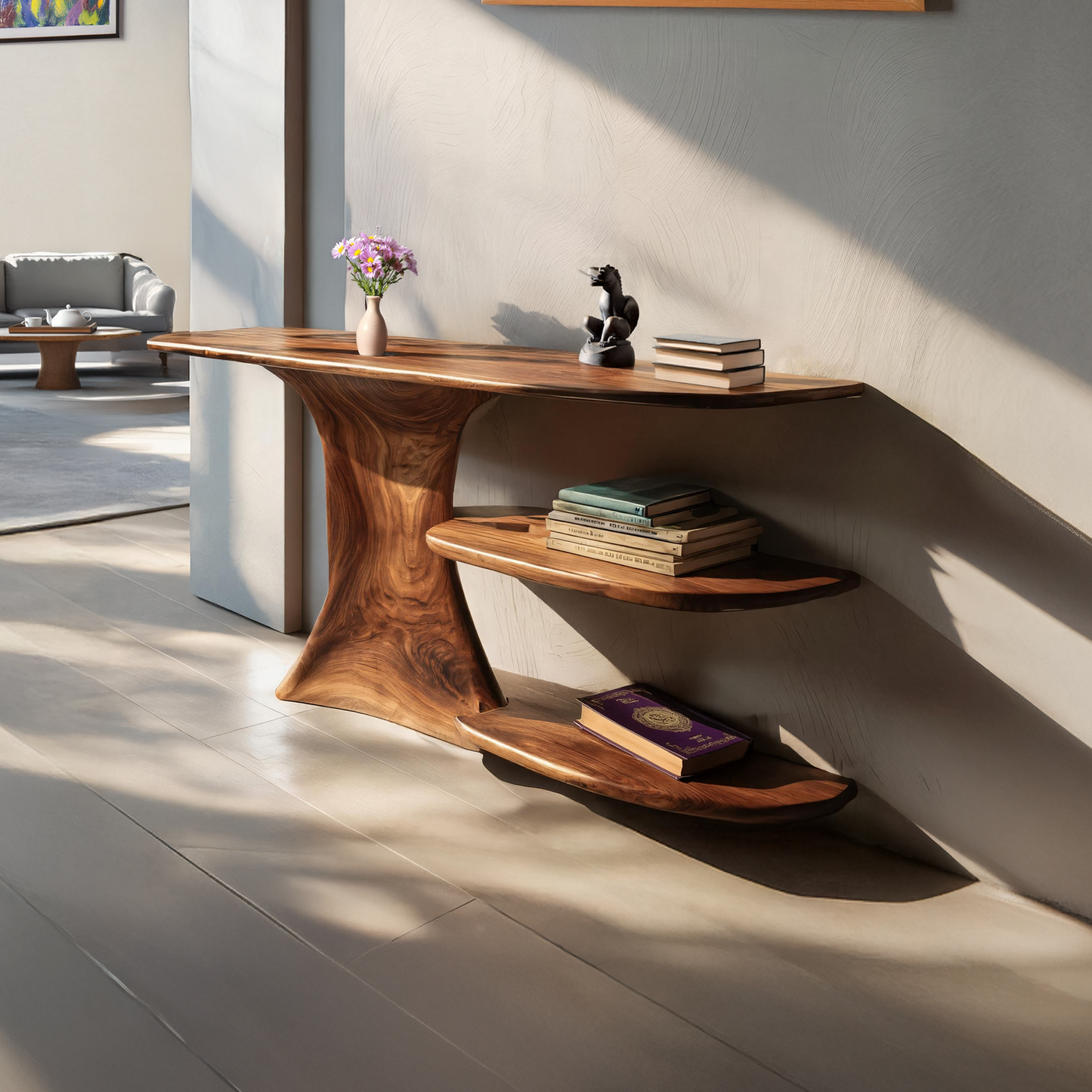 Modern Solid Wood Entryway Table For Home Organization