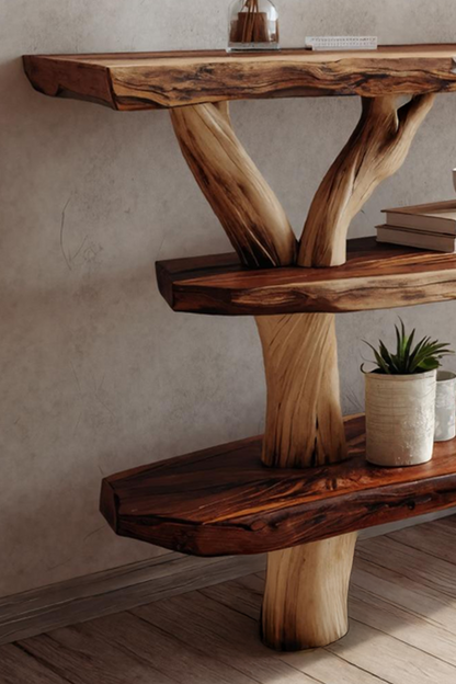 Handcrafted Solid Wood Console Table For Classic Entryway Furniture Style