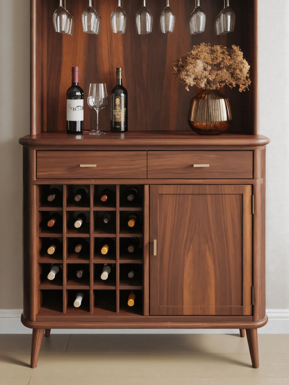 Mid Century Arched Wine Cabinet For Kitchen