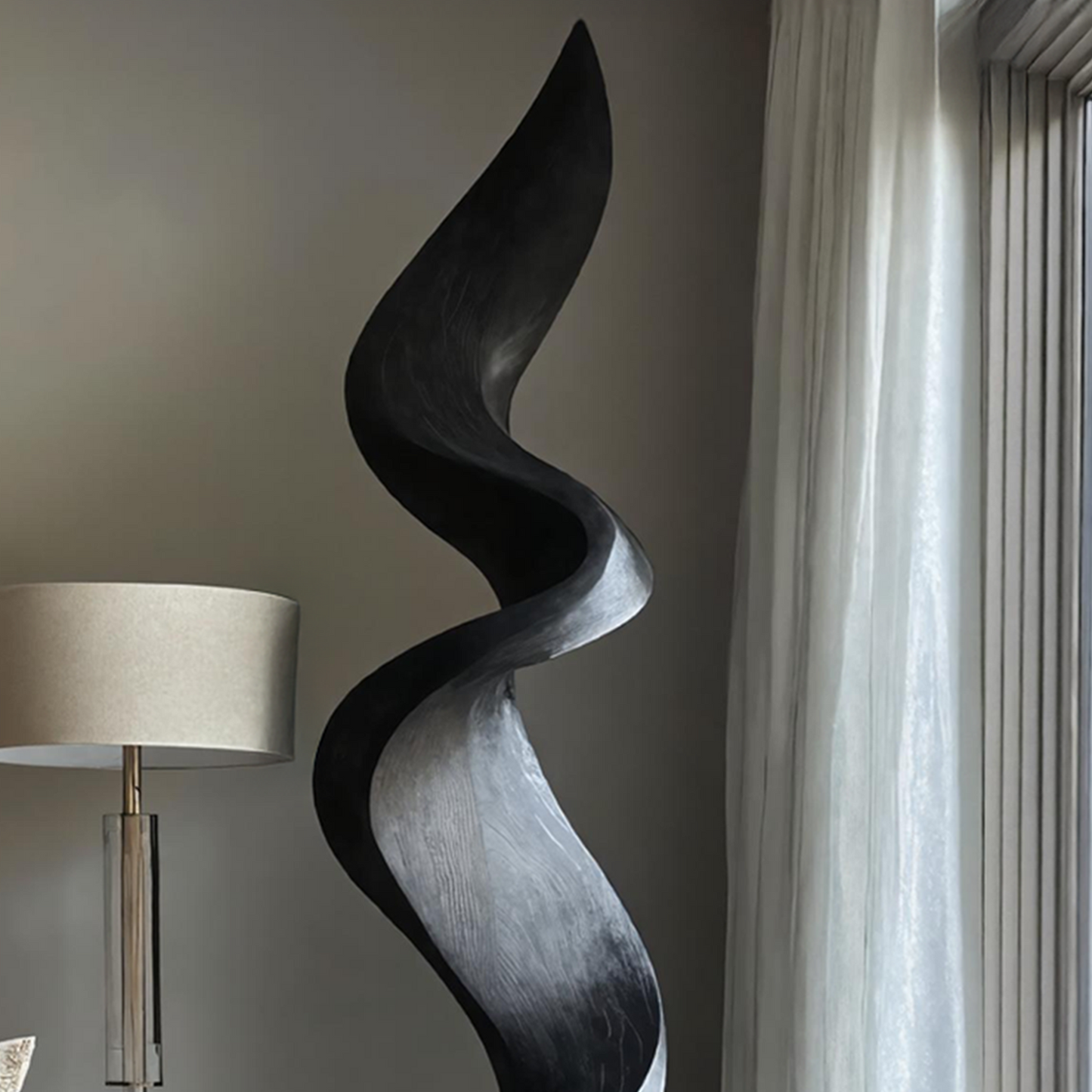 Farmhouse Large Wooden Sculpture For Outdoor Decoration