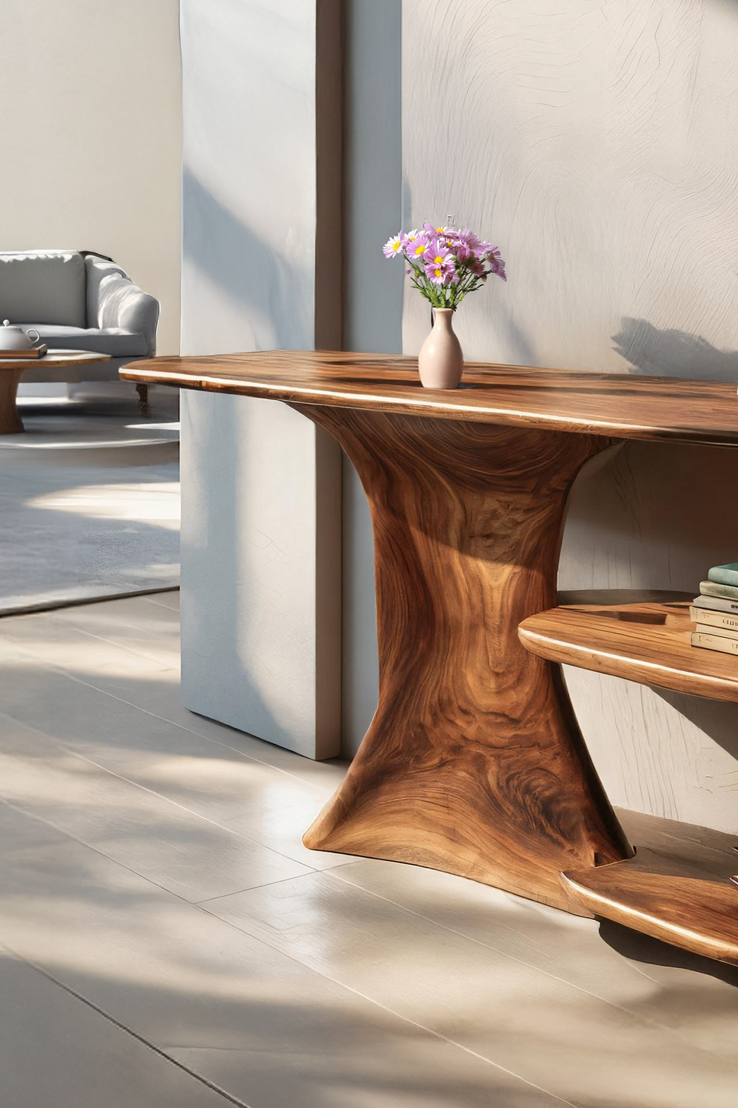 Modern Solid Wood Entryway Table For Home Organization