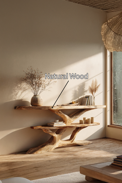 Mid Century Solid Wood Console Table For Classic Entryway Furniture