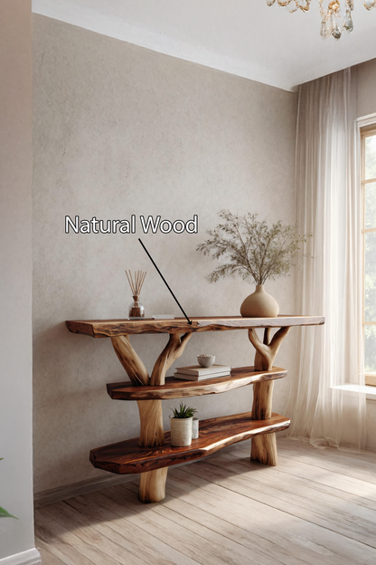 Handcrafted Solid Wood Console Table For Classic Entryway Furniture Style