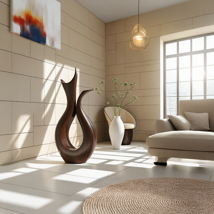 Farmhouse Abstract Sculpture For Furniture Rustic Decor