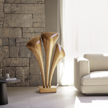 Handcrafted Large Wooden Sculpture For Garden Landscape