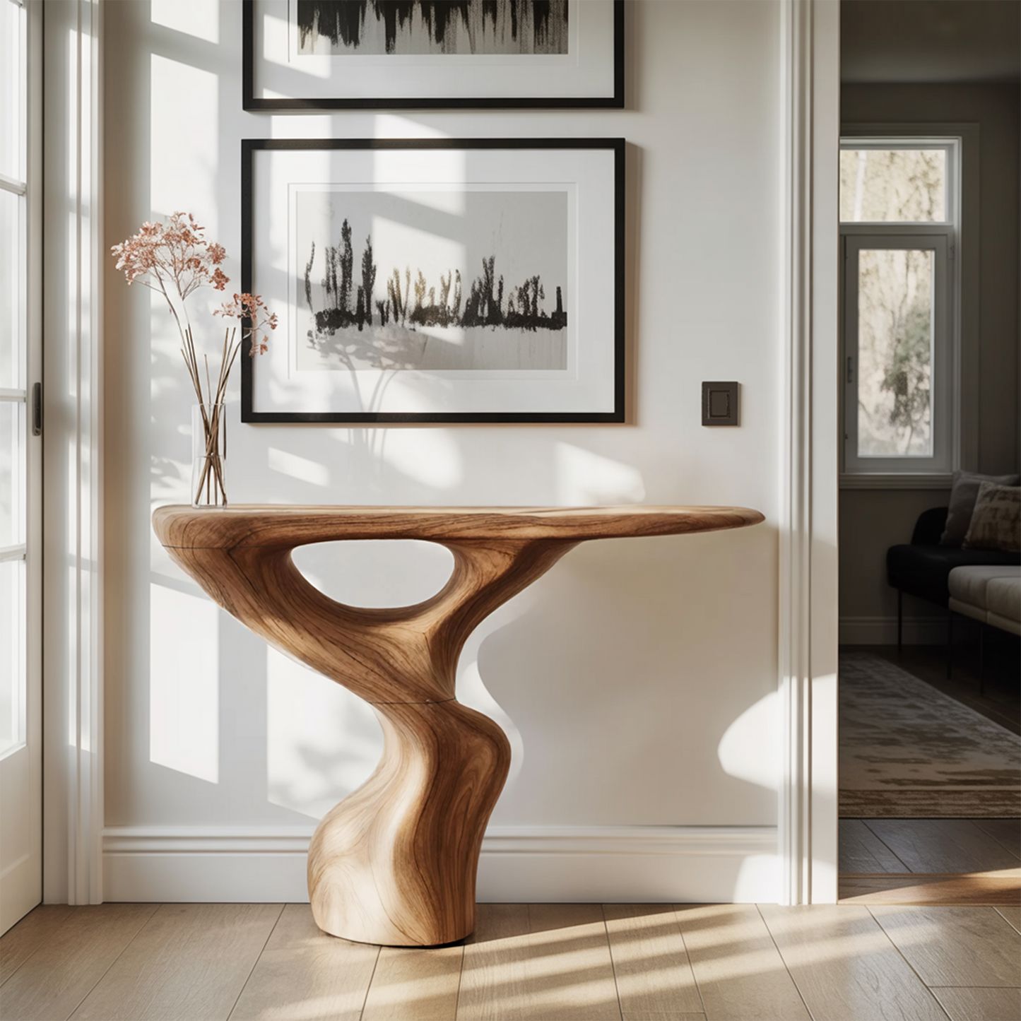 Rustic Accent Table Entryway Design