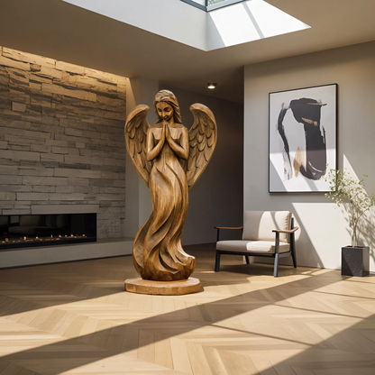 Rustic Abstract Sculpture For Furniture Wall Centerpiece