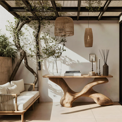 Mid Century Foyer Table For Living Room