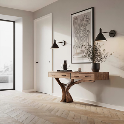 Farmhouse Live Edge Entryway Table For Bedroom Cozy Rustic Vibes