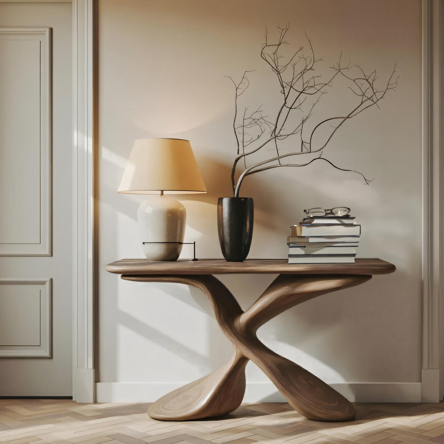 Mid Century Design Console Table For Living Room