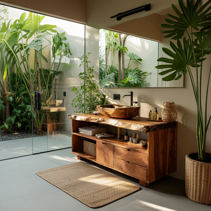 Modern Mid Century Vanity For Bathroom Makeover