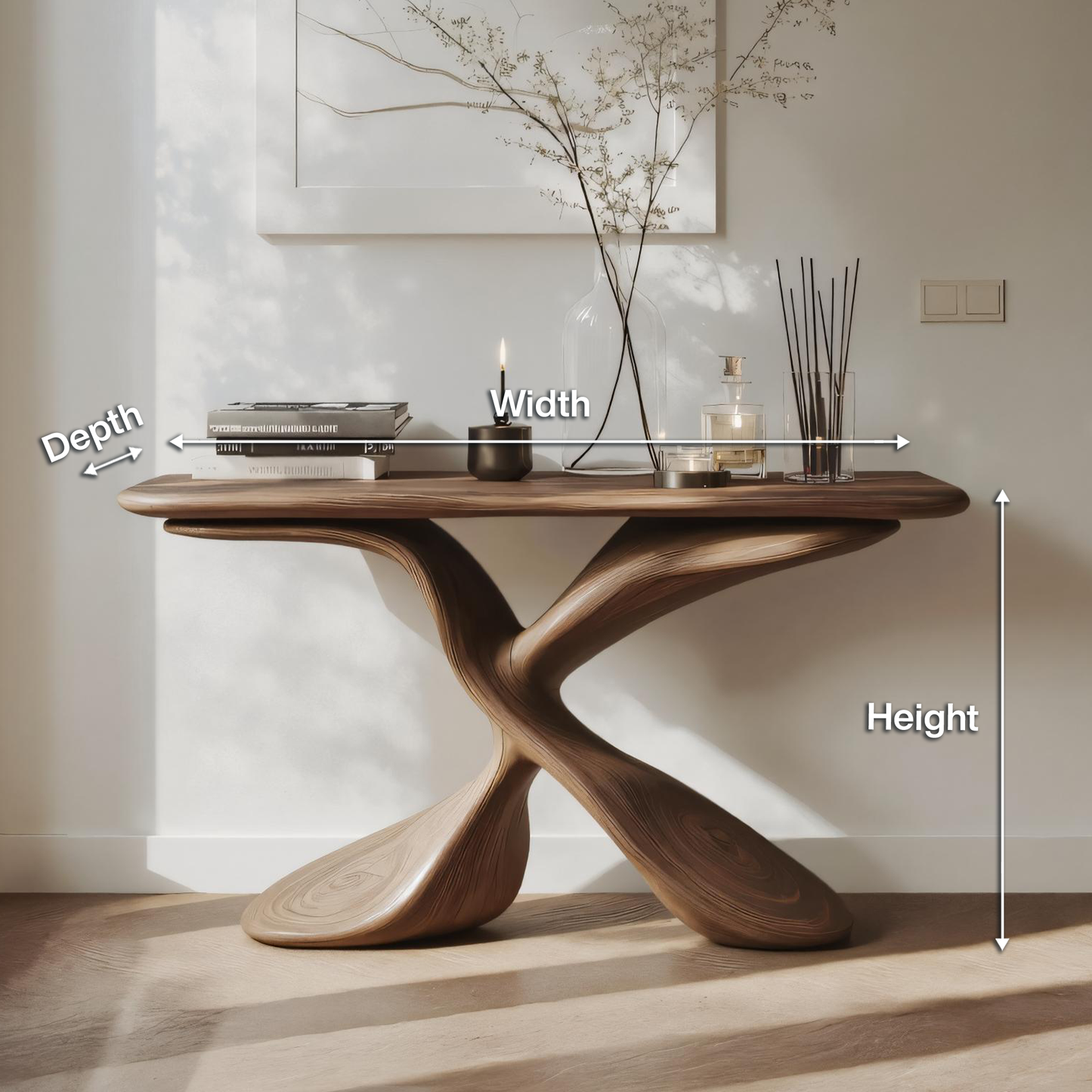 Mid Century Design Console Table For Living Room